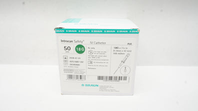 Braun 4251687-02 Introcan Safety Safety IV Cath. PUR 18Gx1-1/4inch - Box of 50